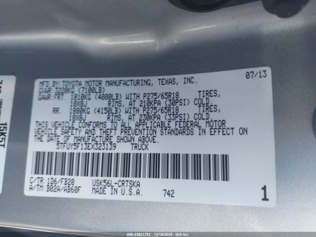 Toyota Tundra Sr5 5.7l V8 Image 16