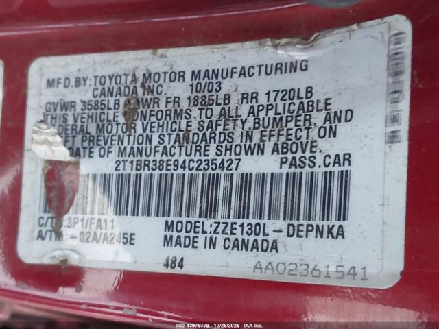 Toyota Corolla Le Image 6