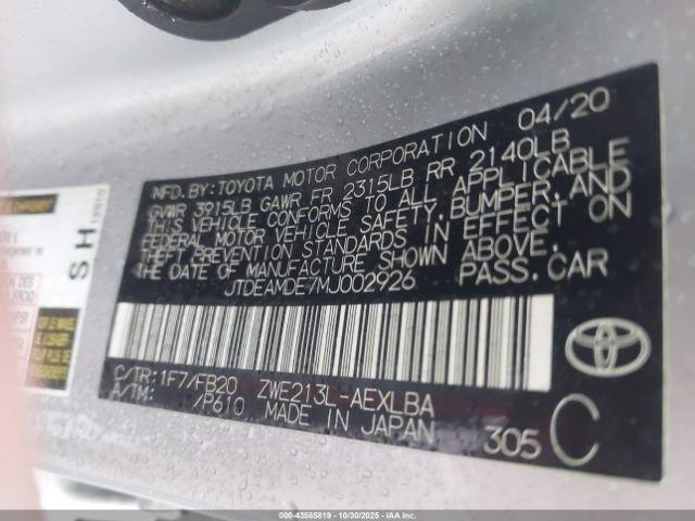 Toyota Corolla Hybrid Le Image 9